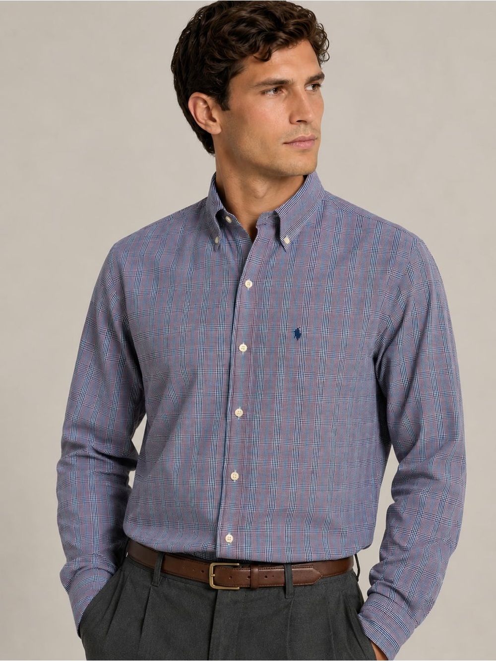 IZOD Premium Essentials Plaid Button-Down Shirt – Men’s Size Large (L)
